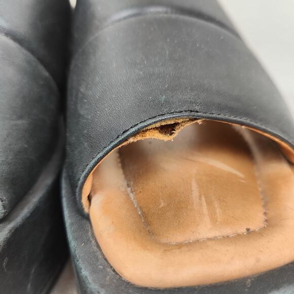 Vagabond Atelier Juno Sandals Womens 39 9 Black Leather Chunky Platform Slides - Picture 5 of 11